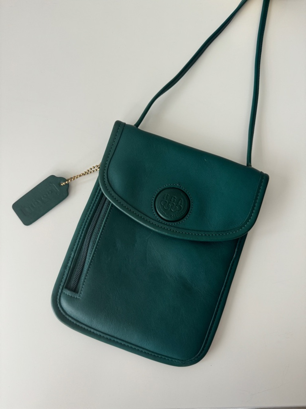 Vintage Coach Special Edition USA Olympics 100th Anniversary Bag - Forest Green